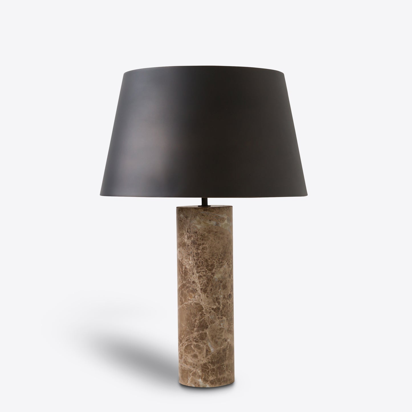 Cusco Beige Marble Table Lamp - Bronze Shade