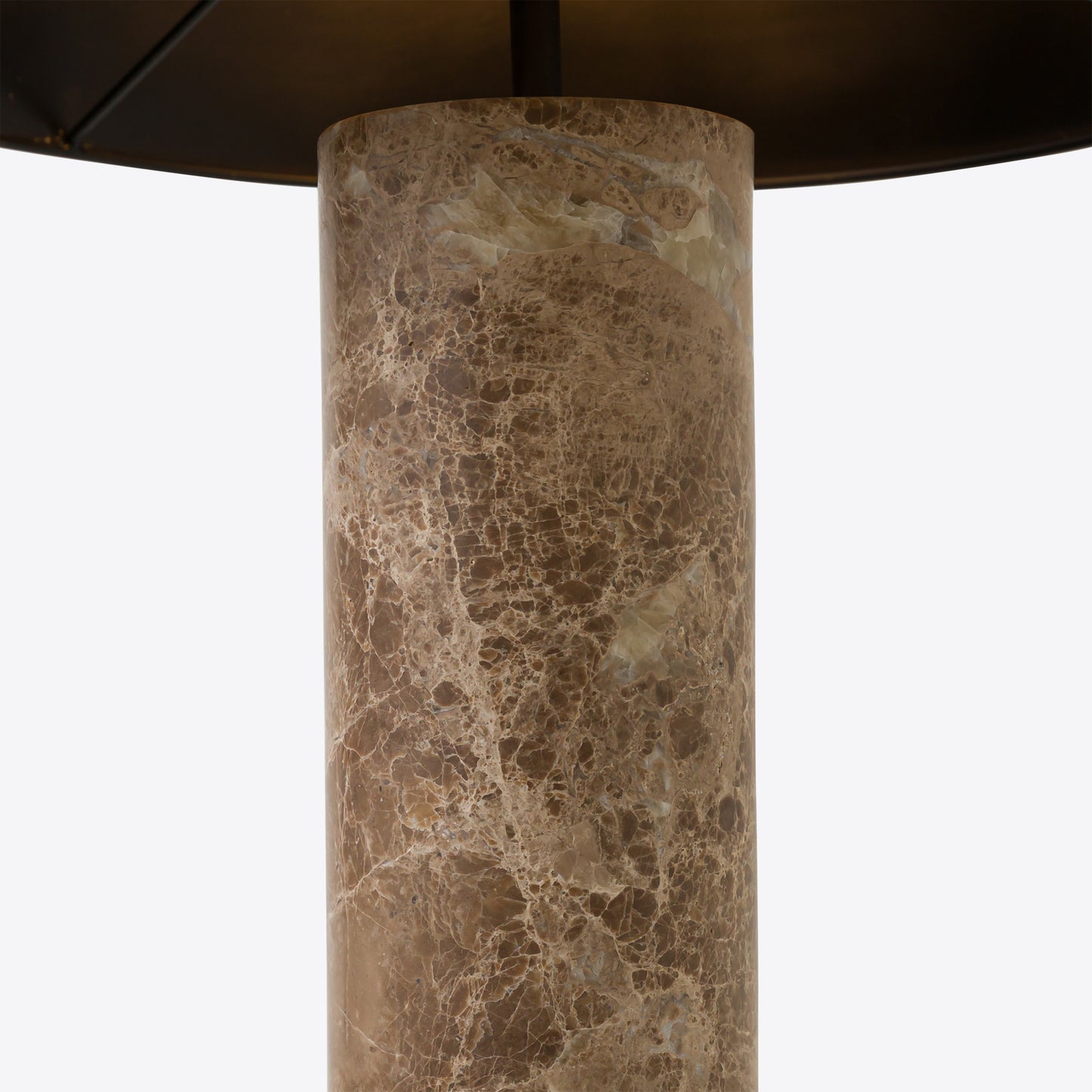 Cusco Beige Marble Table Lamp - Bronze Shade